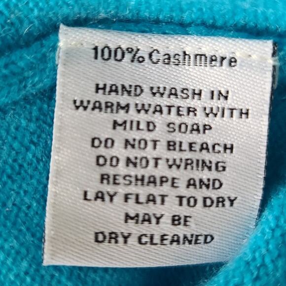 Womens Claudia Nichole 100% Cashmere Bolero Cardigan Blue Medium Coquette - Picture 6 of 10